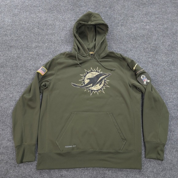 Miami Dolphins Hoodie Mens XL Green Nike Salute To Service Team Greg Jennings